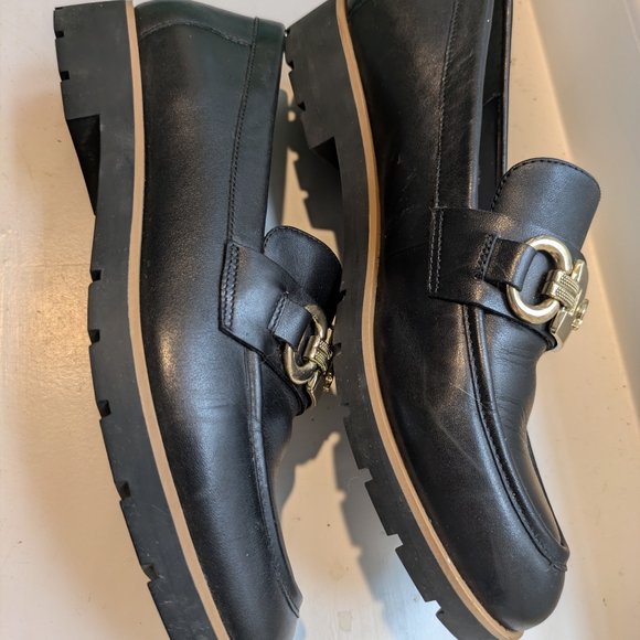 Kate Spade Black Leather Loafers 8M Kolby - Picture 5 of 12